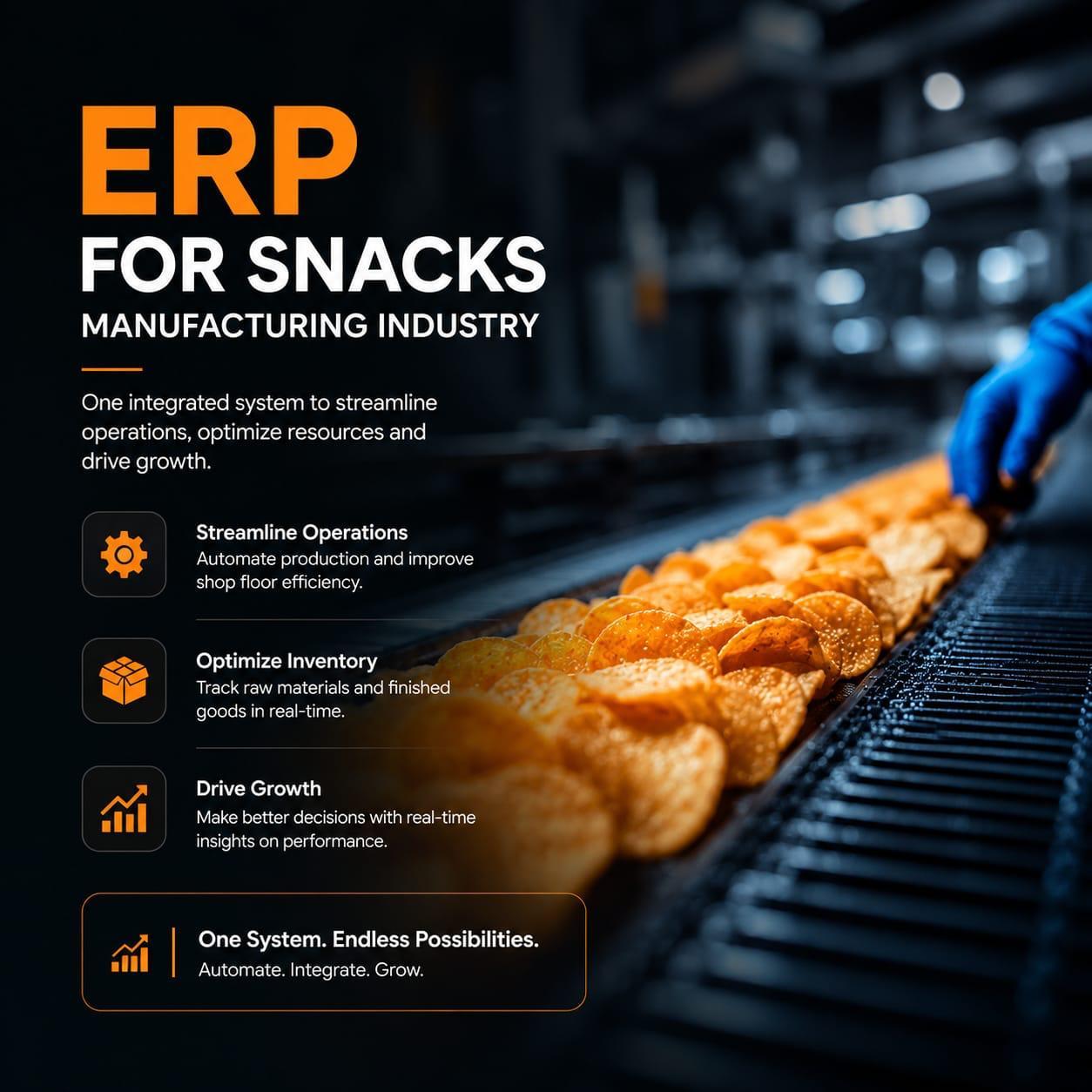 How DVNKS ERPNext Supports Snacks Manufacturing Businesses - Cover Image